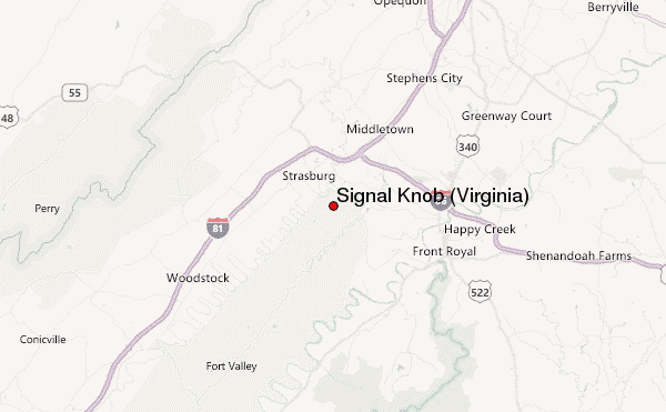 Signal Knob (Virginia) Location Map