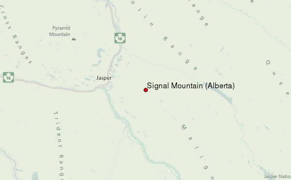 Signal Mountain (Alberta) Location Map