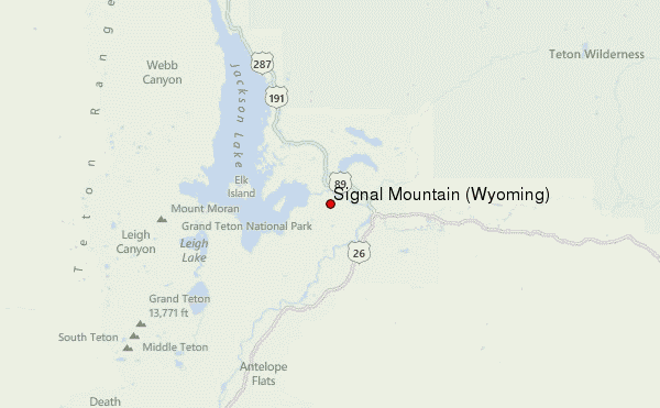 Signal Mountain (Wyoming) Location Map