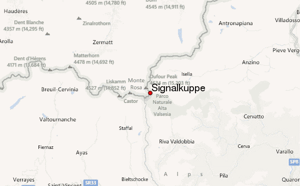 Signalkuppe Location Map