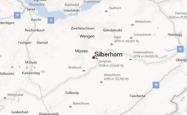 Silberhorn Location Map