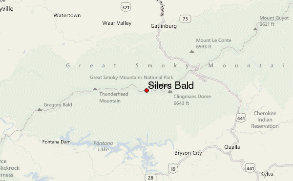 Silers Bald Location Map