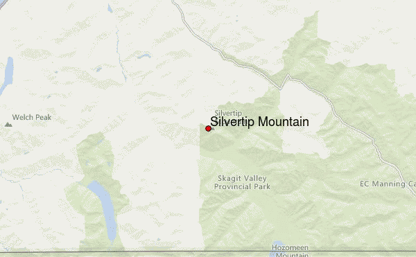 Silvertip Mountain Location Map