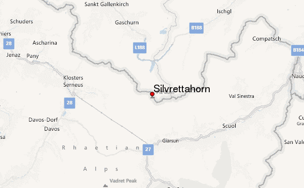 Silvrettahorn Location Map