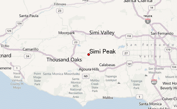 Simi Peak Location Map