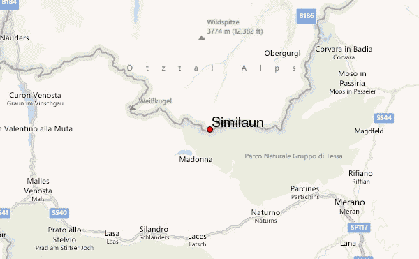 Similaun Location Map