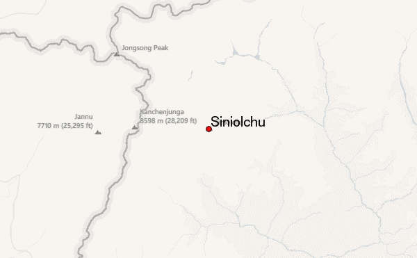 Siniolchu Location Map