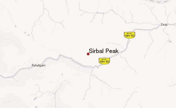 Sirbal Peak Location Map
