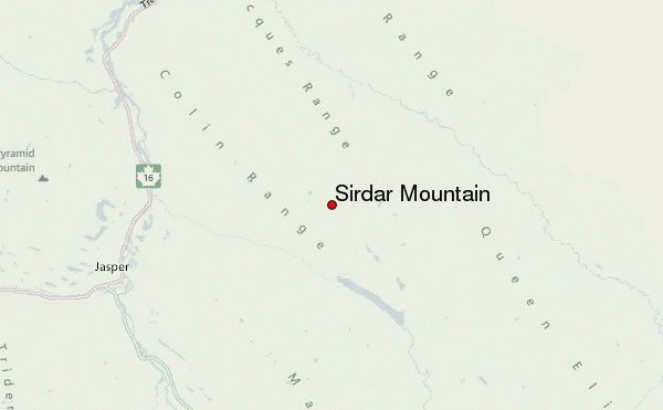 Sirdar Mountain Location Map
