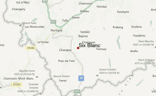 Six Blanc Location Map