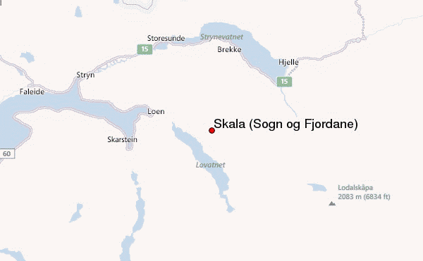 Skåla (Sogn og Fjordane) Location Map