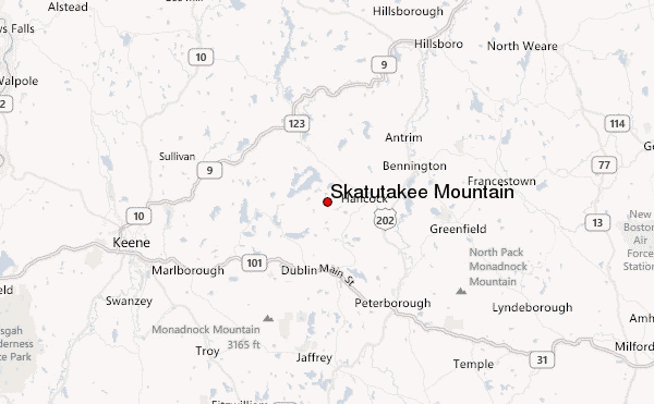 Skatutakee Mountain Location Map