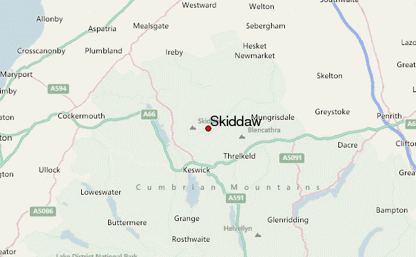 Skiddaw Location Map
