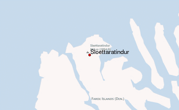 Slættaratindur Location Map