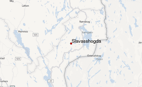 Slavasshøgda Location Map