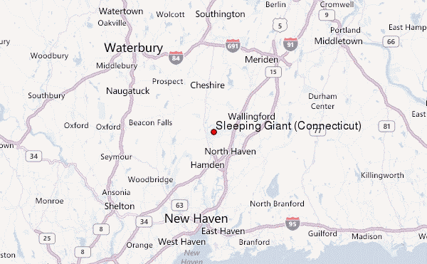 Sleeping Giant (Connecticut) Location Map
