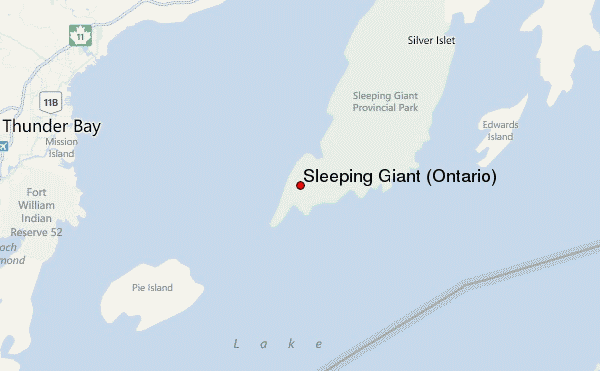 Sleeping Giant (Ontario) Location Map