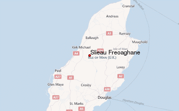 Slieau Freoaghane Location Map