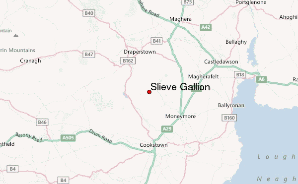 Slieve Gallion Location Map