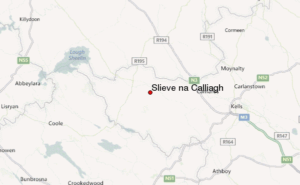 Slieve na Calliagh Location Map