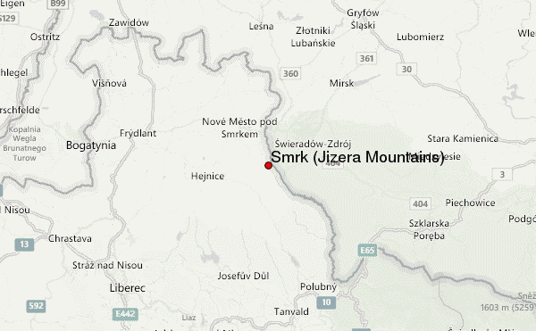 Smrk (Jizera Mountains) Location Map