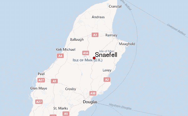 Snaefell Location Map