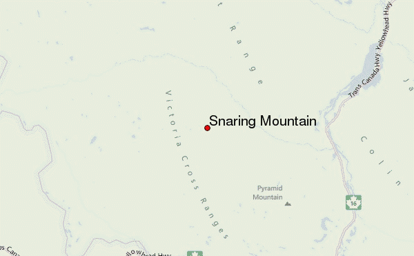 Snaring Mountain Location Map