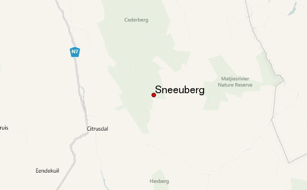 Sneeuberg Location Map