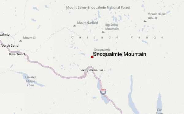 Snoqualmie Mountain Location Map