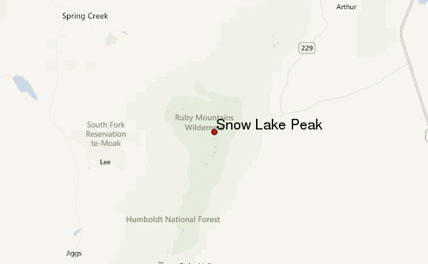 Snow Lake Peak Location Map