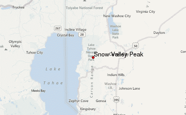 Snow Valley Peak Location Map