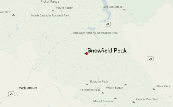 Snowfield Peak Location Map