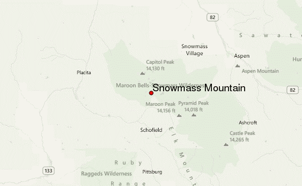 Snowmass Mountain Location Map