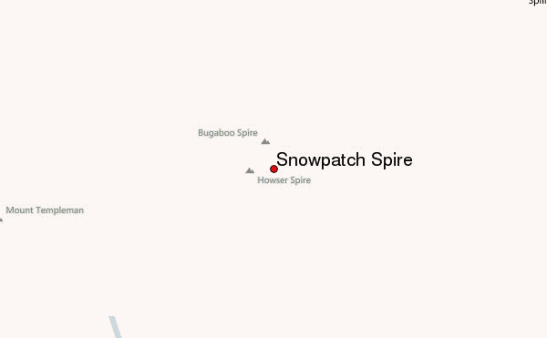 Snowpatch Spire Location Map