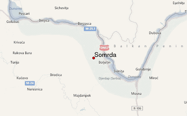 Šomrda Location Map