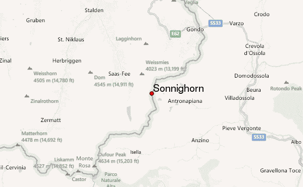 Sonnighorn Location Map