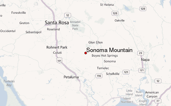 Sonoma Mountain Location Map