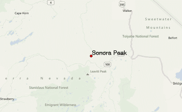 Sonora Peak Location Map