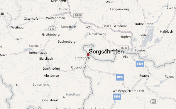 Sorgschrofen Location Map