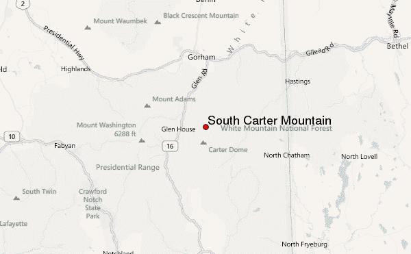 South Carter Mountain Location Map