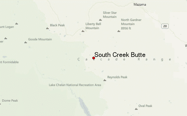 South Creek Butte Location Map
