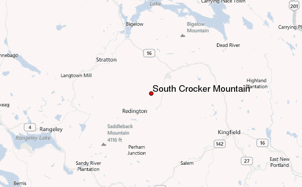 South Crocker Mountain Location Map