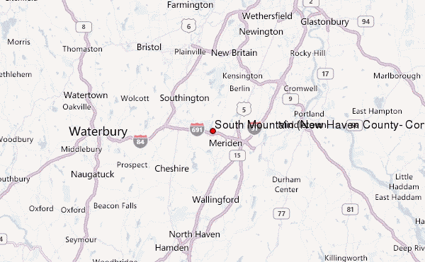 South Mountain (New Haven County, Connecticut) Location Map