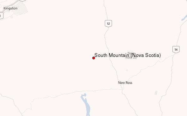 South Mountain (Nova Scotia) Location Map