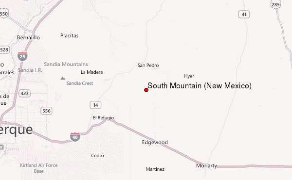 South Mountain (New Mexico) Location Map