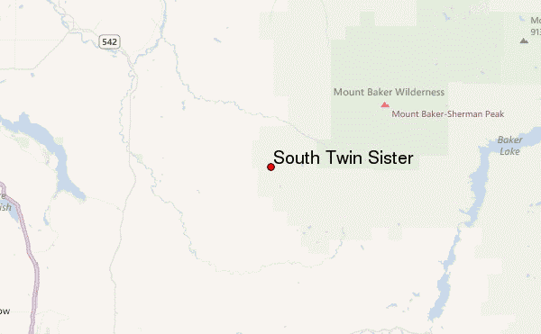 South Twin Sister Location Map