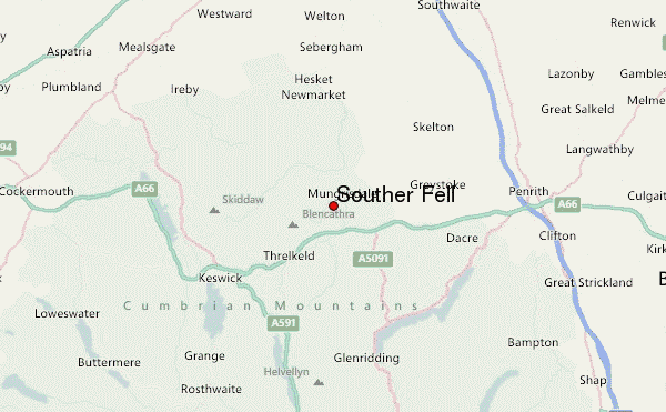 Souther Fell Location Map
