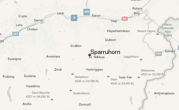 Sparruhorn Location Map