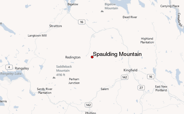 Spaulding Mountain Location Map
