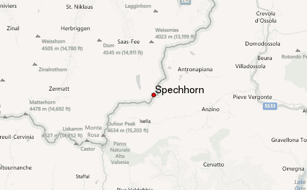 Spechhorn Location Map